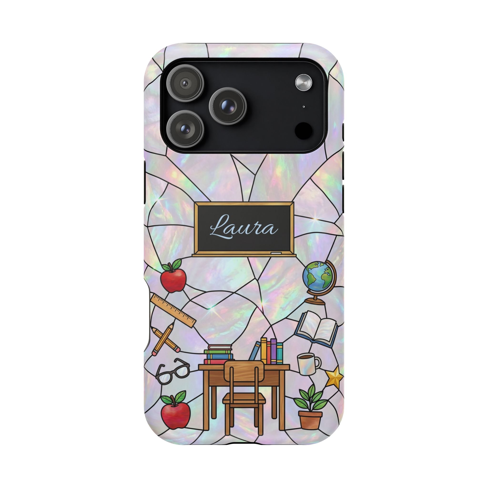 Personalized Teacher Phone Case — Impact-Resistant Wireless Charging Cover