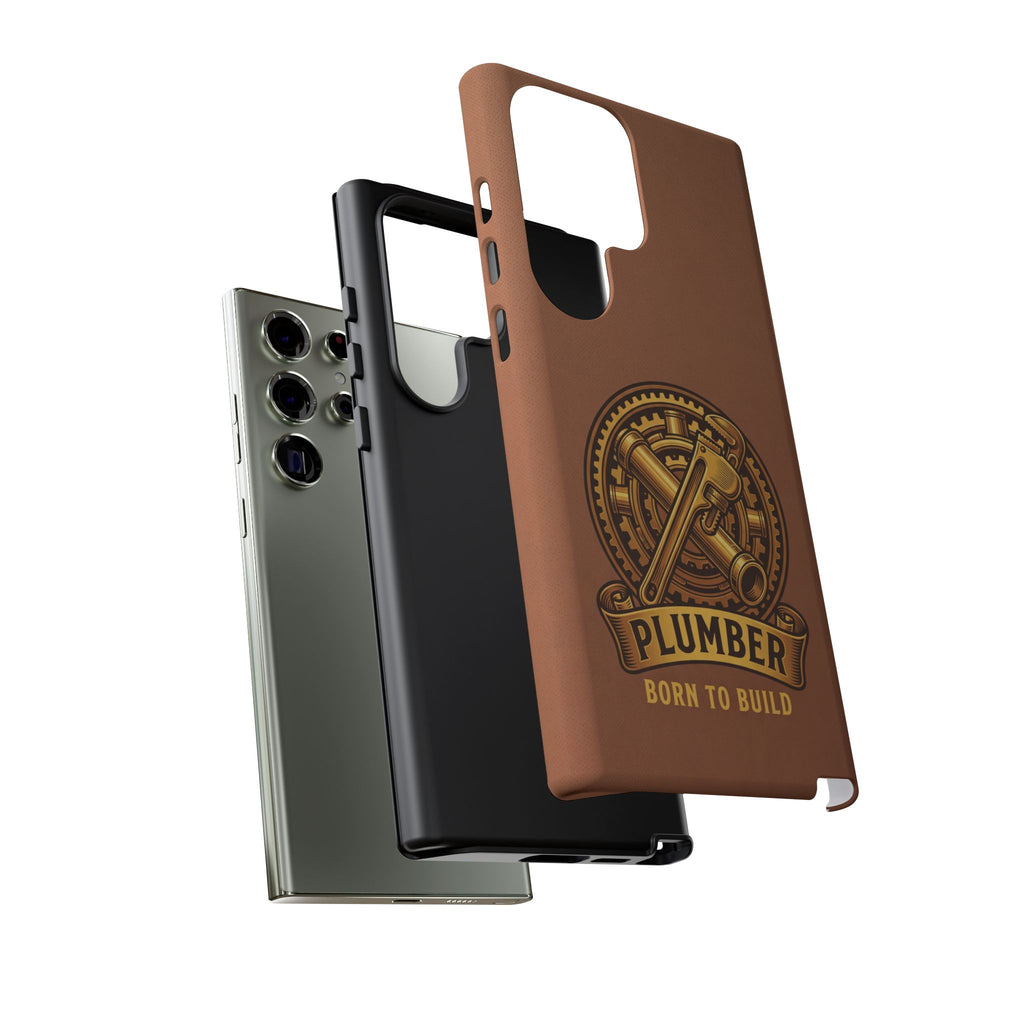 Plumber Born to Build Leather Phone Case - Samsung & iPhone Series