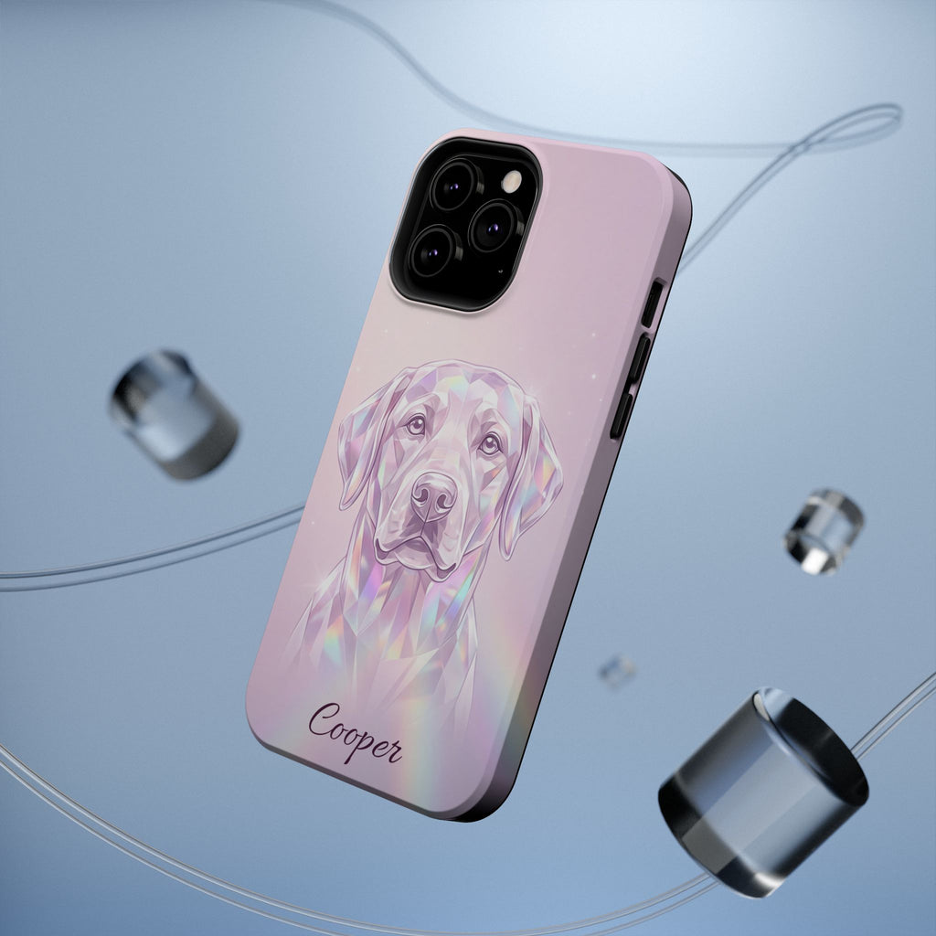 Personalized Crystal Prism Labrador Phone Case — Tough Magnetic Case with Wireless Charging