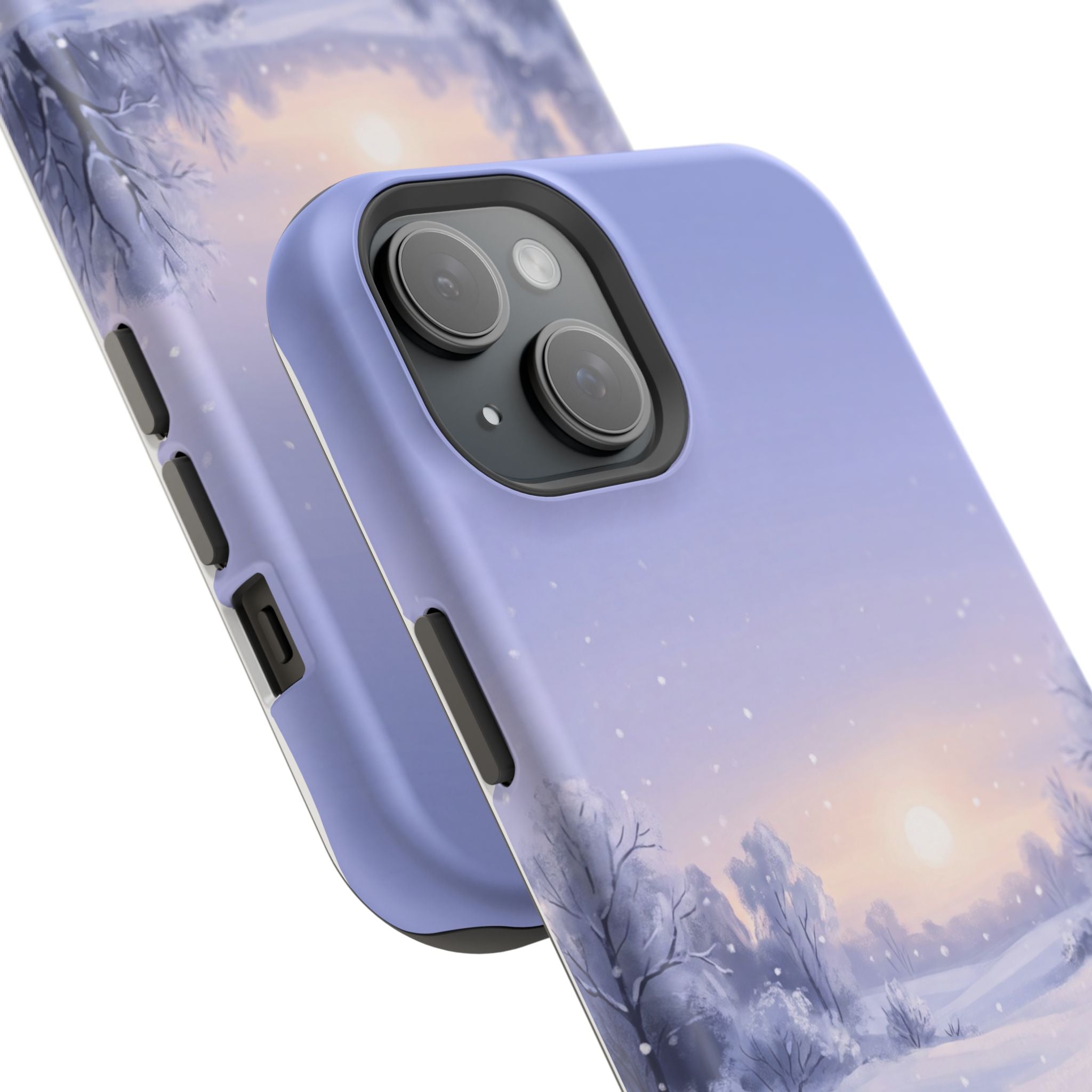 Personalized Dachshund Winter Snow Phone Case — Wireless Charging Cover