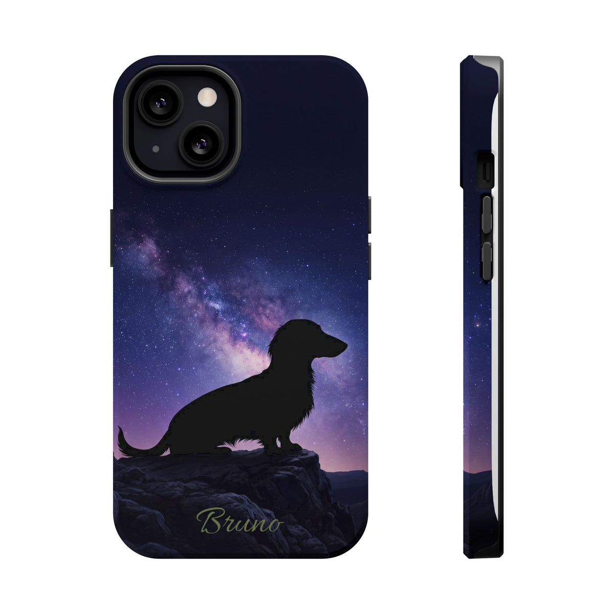 Personalized Dachshund Starry Night Phone Case — Wireless Charging Cover
