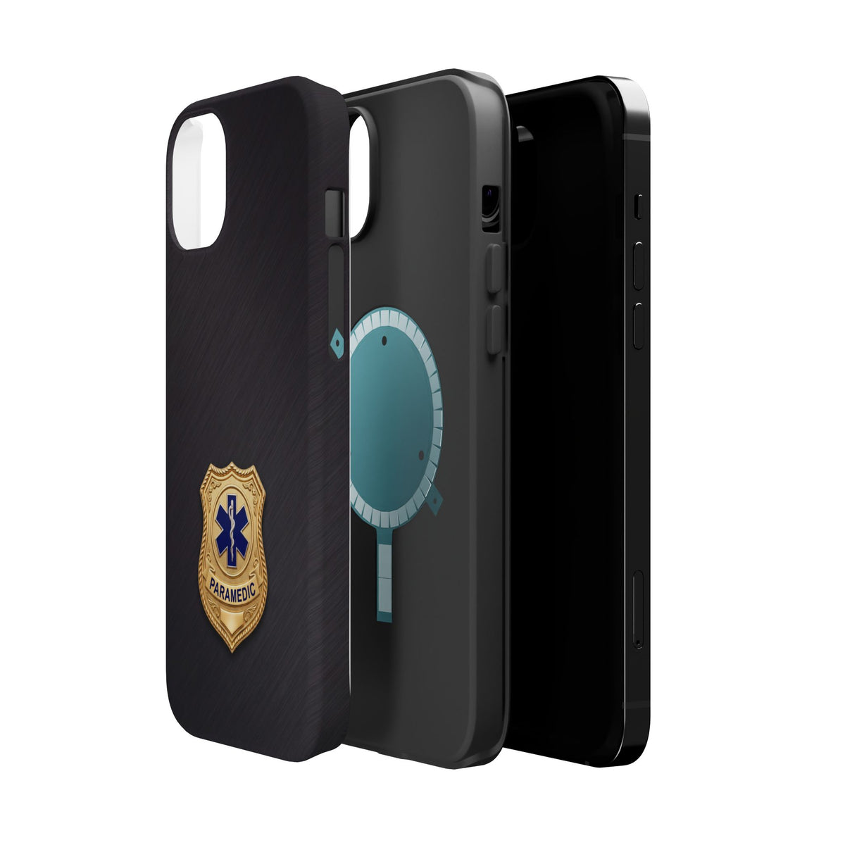 Gold Paramedic Badge Phone Case — Magnetic Wireless Charging Cover