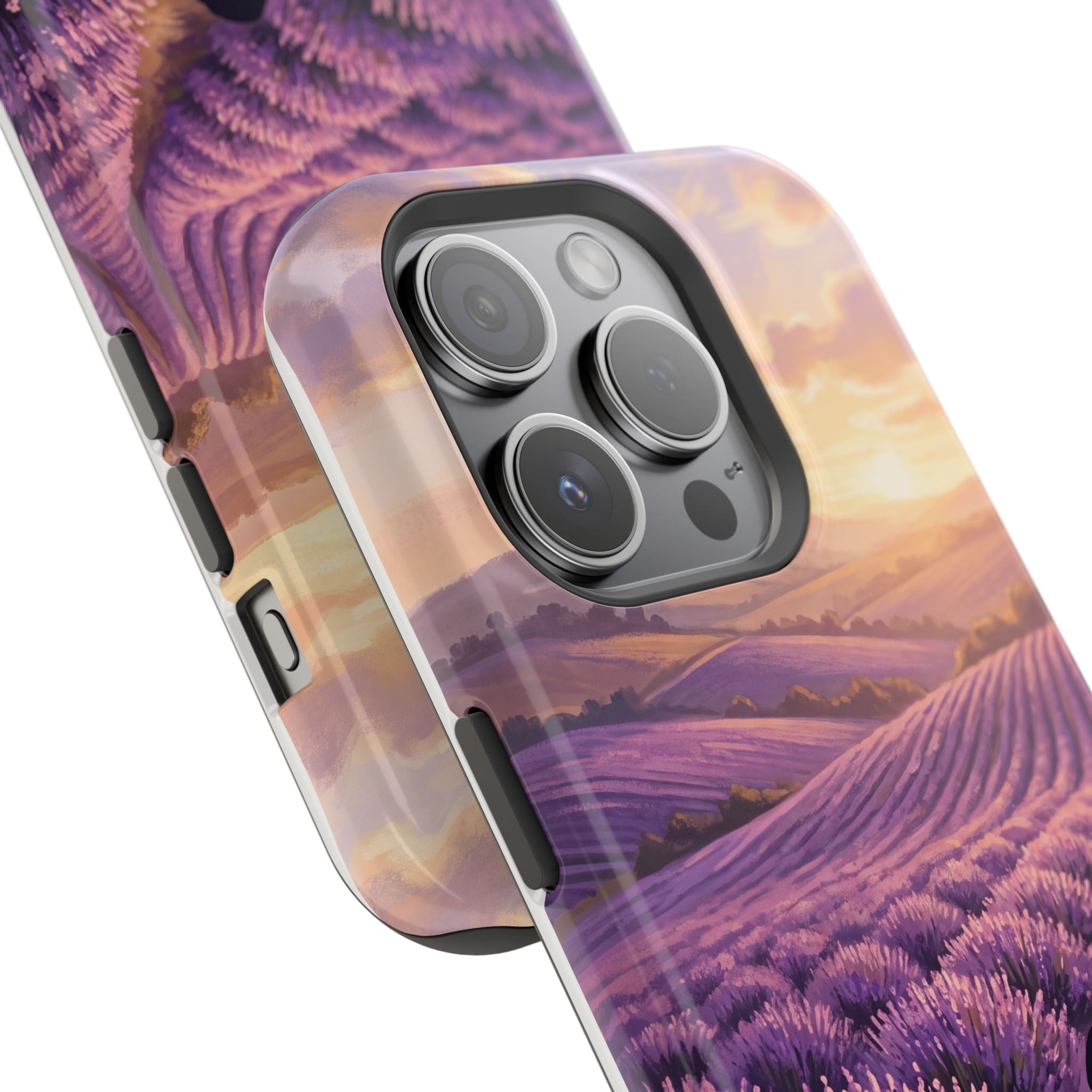 Personalized Dachshund Lavender Field Phone Case — Wireless Charging Cover