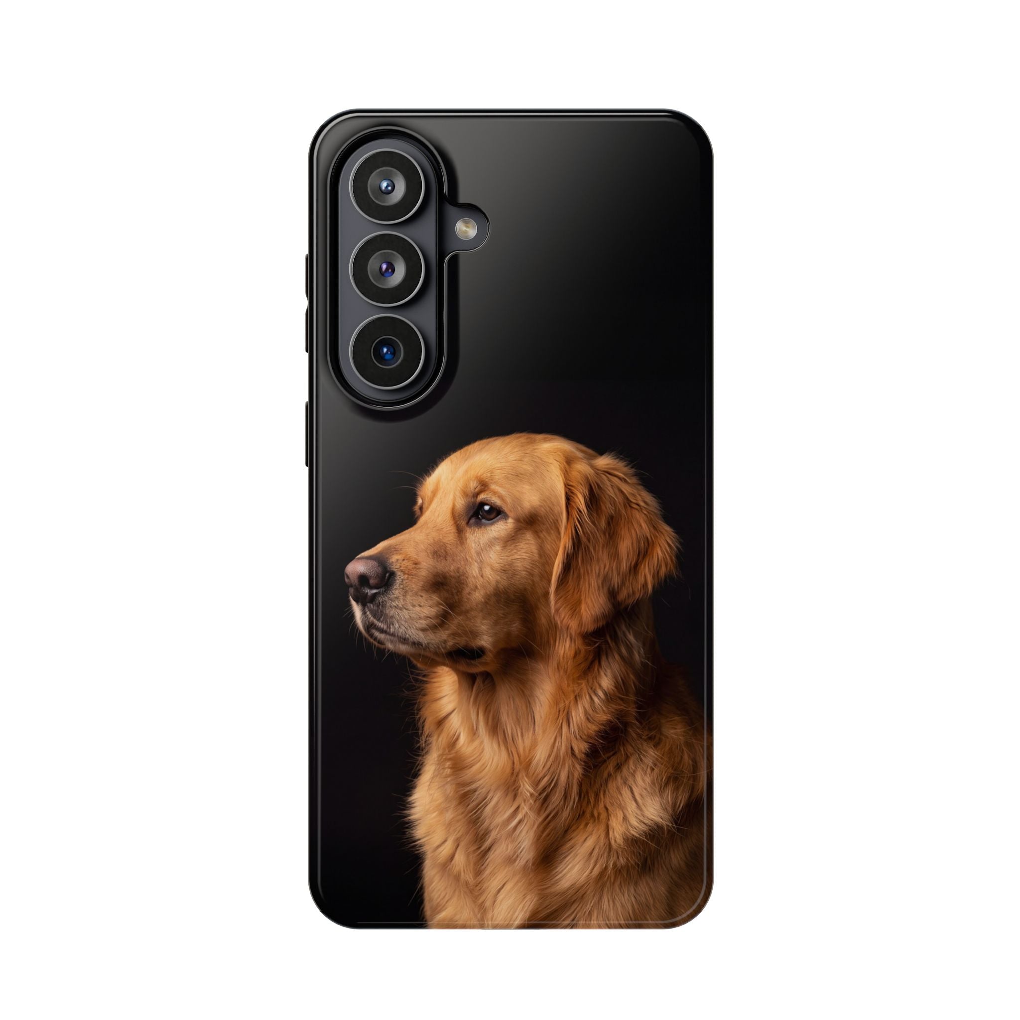 Golden Retriever Portrait Phone Case — Impact-Resistant Wireless Charging Cover