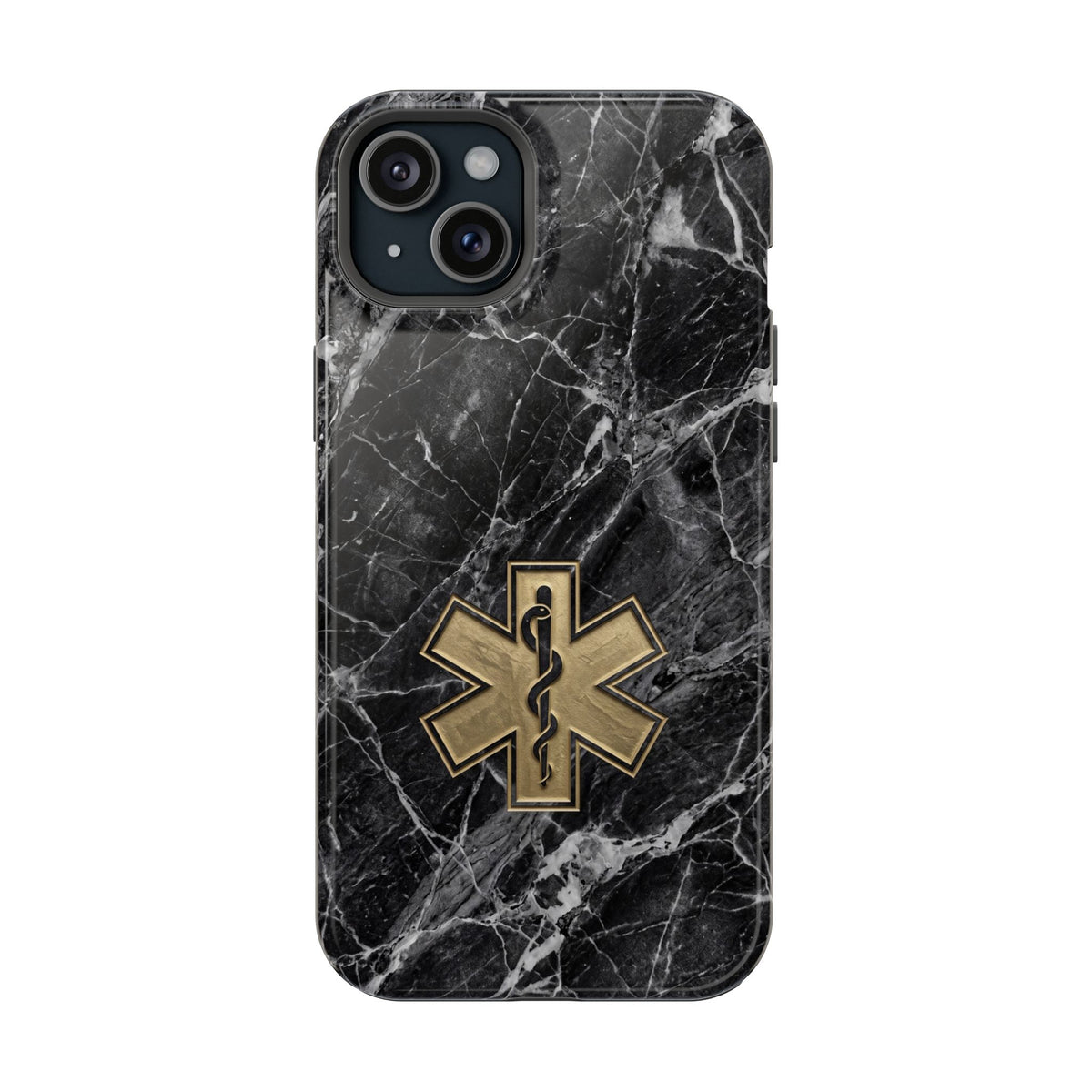 Paramedic/EMT Marble Phone Case — Magnetic Wireless Charging Cover