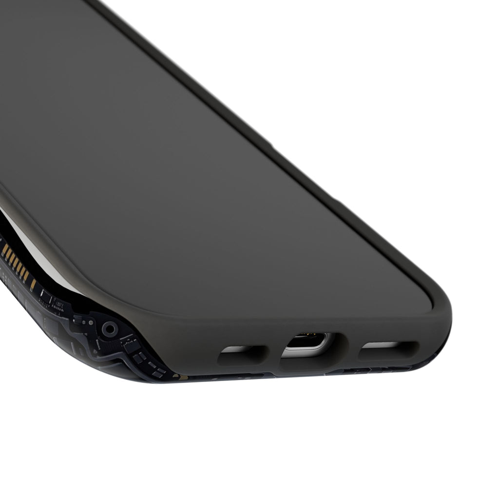 Cyan Bolt Electrician Phone Case — Electric Circuit Wireless Charging Cover