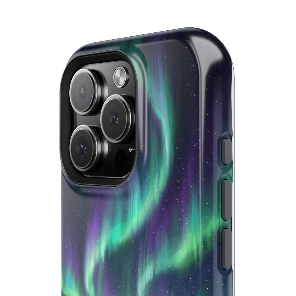 Personalized Dachshund Northern Lights Phone Case — Wireless Charging Cover
