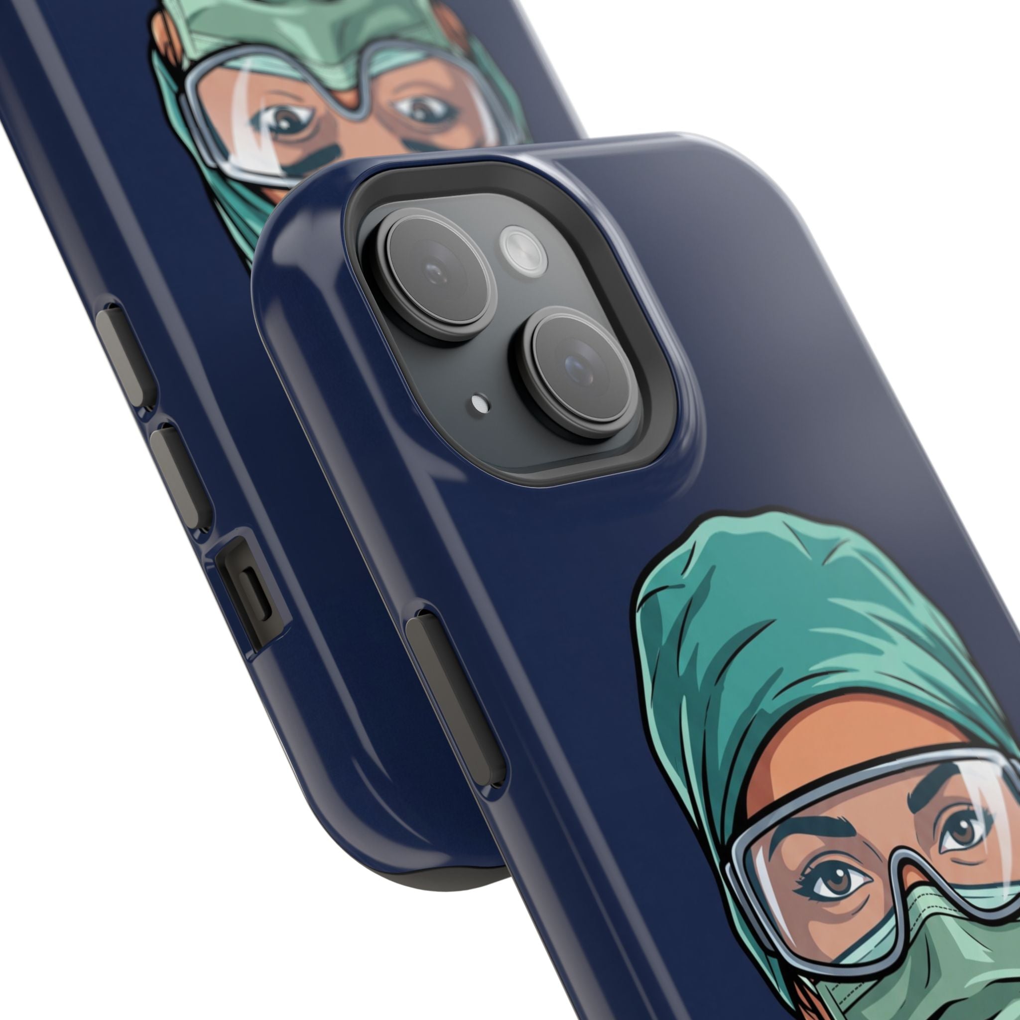 Bold Nurse Portrait Phone Case — Magnetic Wireless Charging Cover