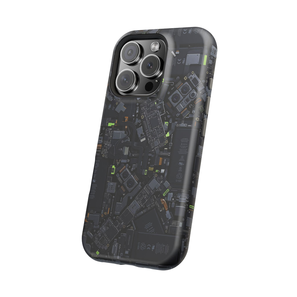 Circuit Core Phone Case — Motherboard Print Wireless Charging Cover