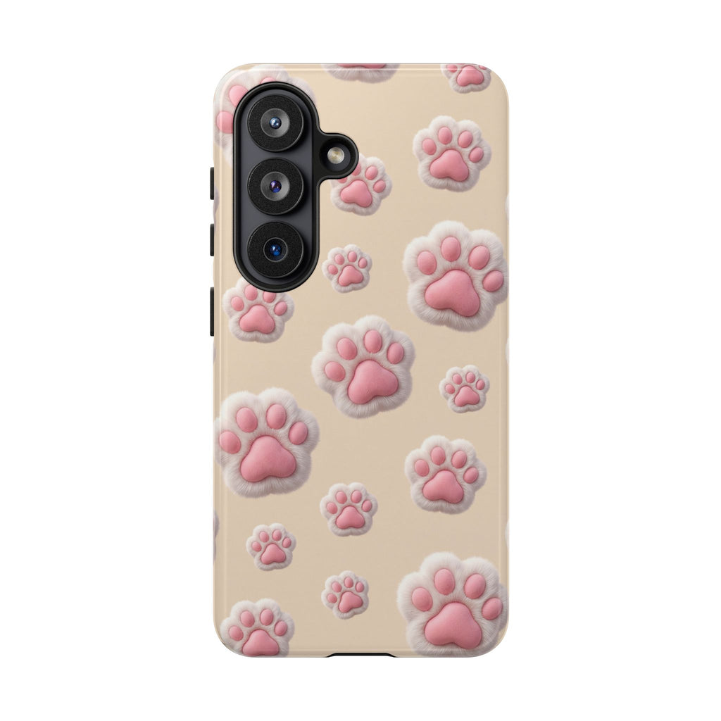 Golden Retriever Paw Print Phone Case | Cute Pink Paw Pattern for Dog Lovers | iPhone & Samsung