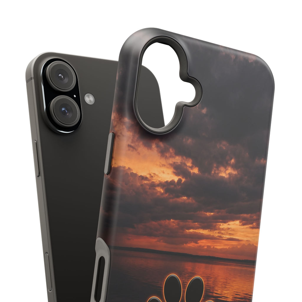 Paw Sunset Magnetic Impact-Resistant Phone Case for iPhone and Samsung Galaxy series