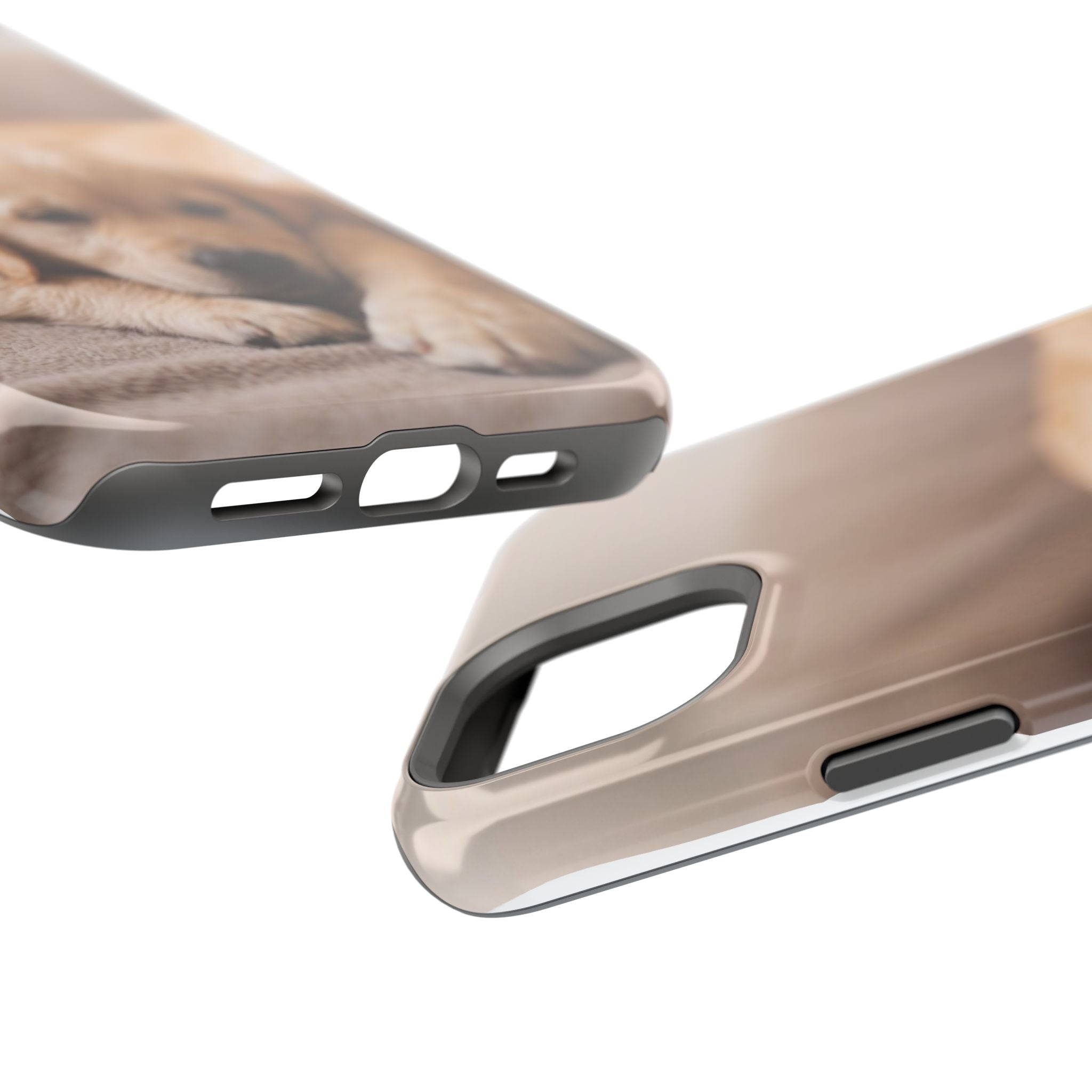 Golden Retriever Puppy Phone Case — Impact-Resistant Wireless Charging Cover