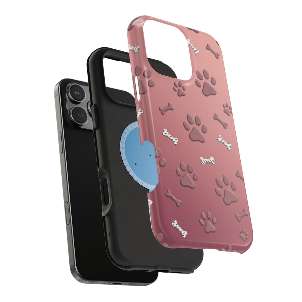 Paws & Bones Phone Case — Impact-Resistant Wireless Charging Cover