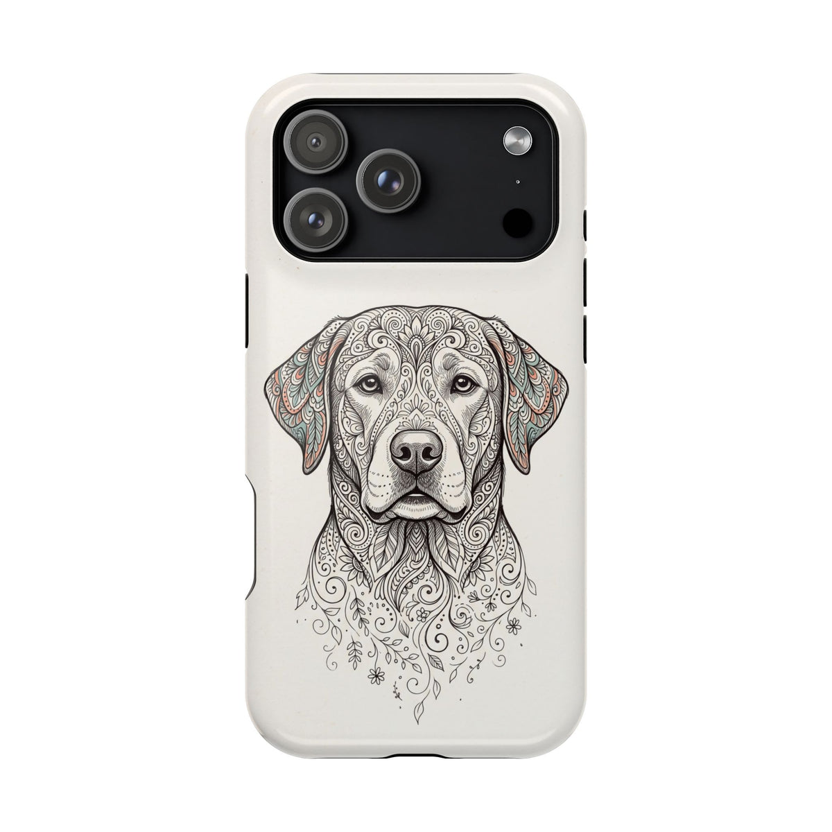 Mandala Labrador Phone Case — Tough Magnetic Case with Wireless Charging