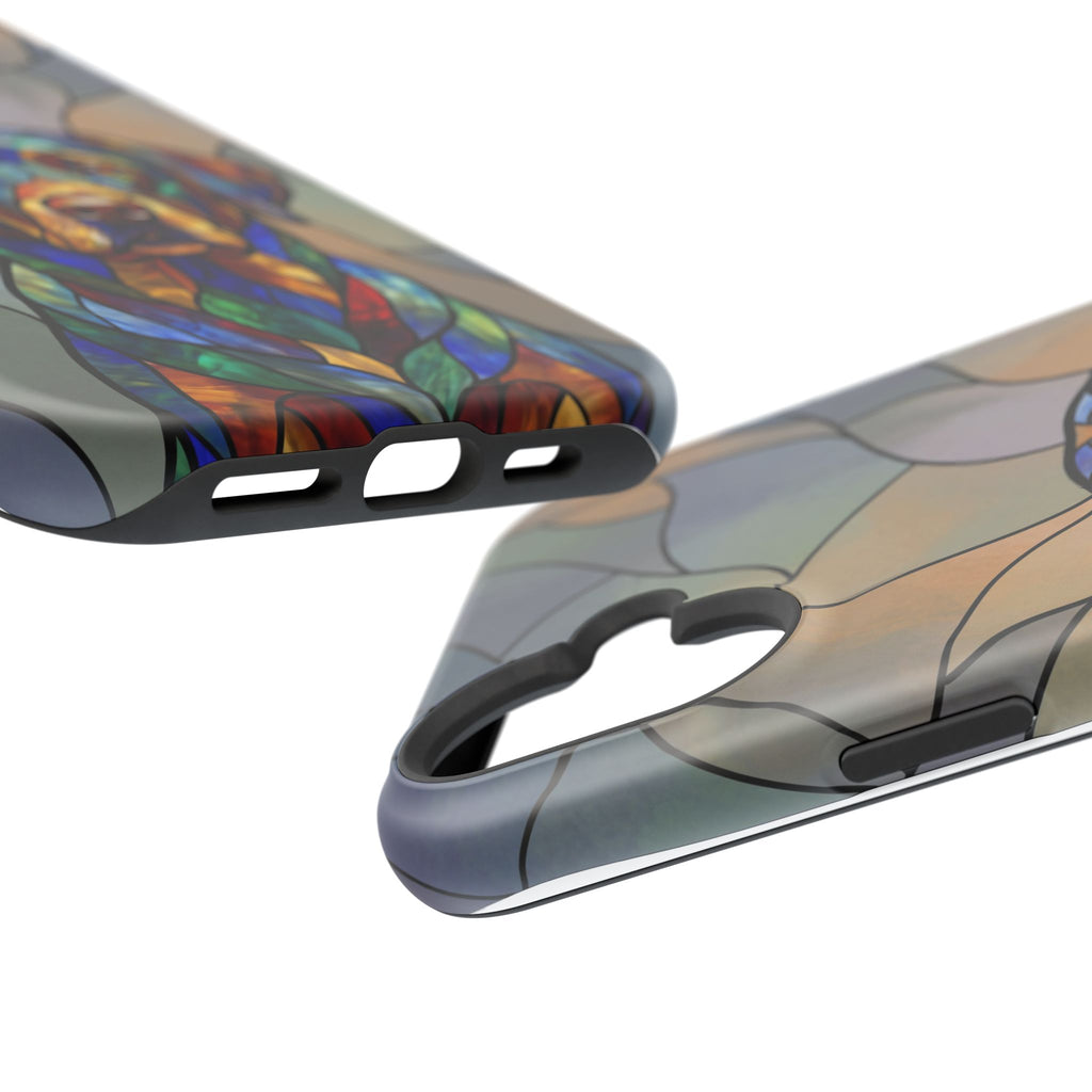 Stained Glass Labrador Phone Case — Tough Magnetic Case with Wireless Charging
