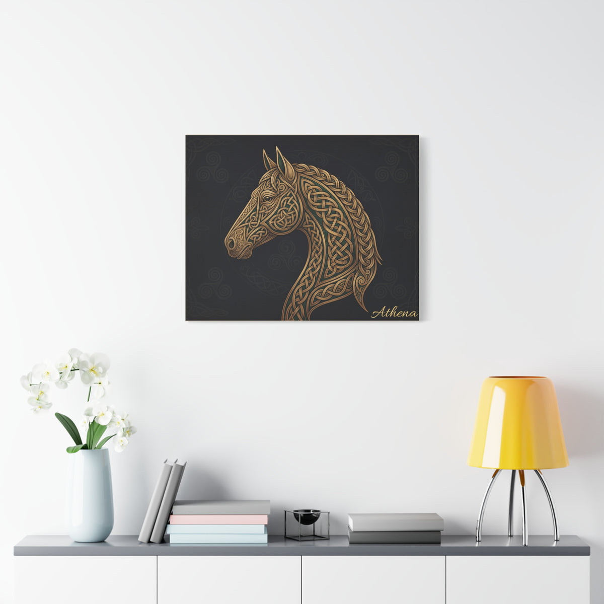 Horse Personalized Canvas | Celtic Knotwork Horse Wall Art