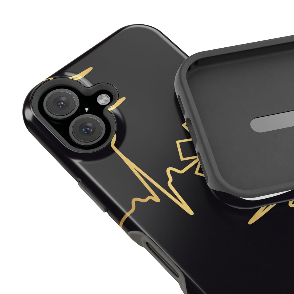 Paramedic/EMT Heartbeat Line Phone Case — Magnetic Wireless Charging Cover