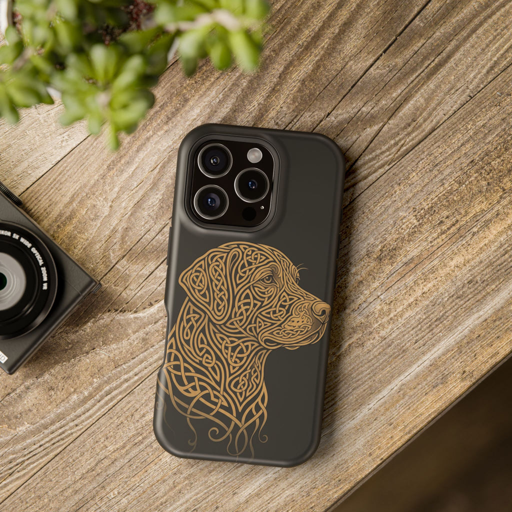 Celtic Knotwork Labrador Phone Case — Tough Magnetic Case with Wireless Charging