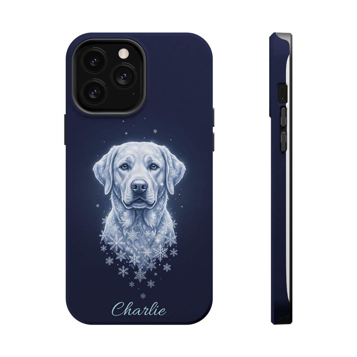 Personalized Winter Snowflake Labrador Phone Case — Tough Magnetic Case with Wireless Charging