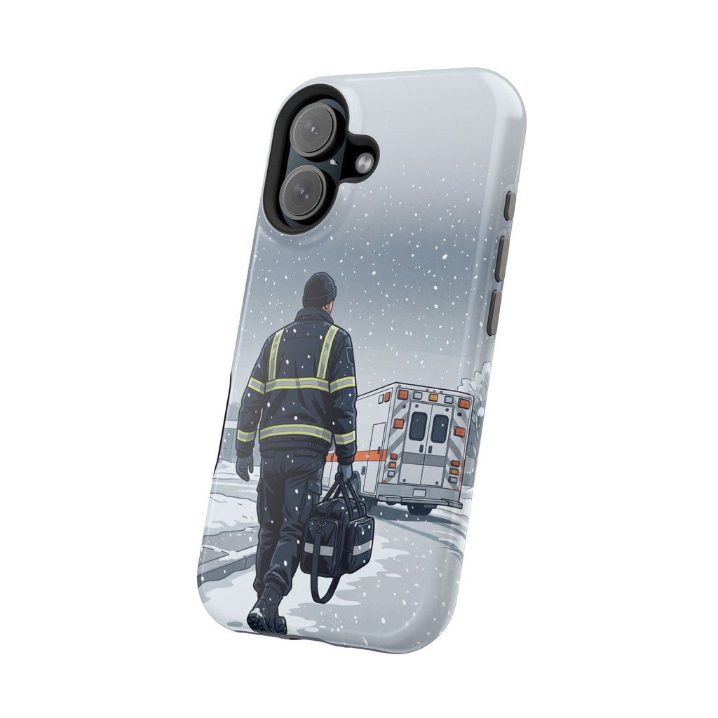 Bold Paramedic/EMT Portrait Phone Case — Magnetic Wireless Charging Cover