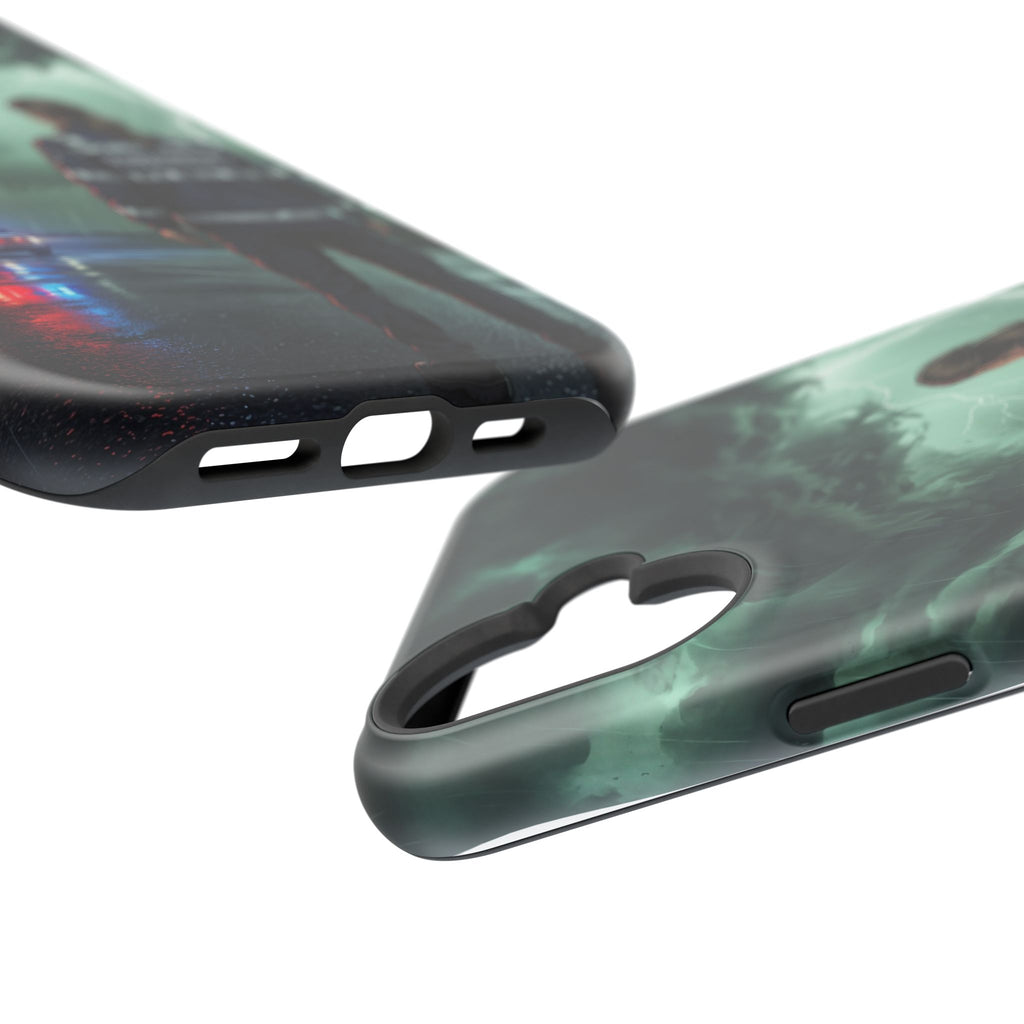Female Paramedic Green Storm Phone Case — Magnetic Wireless Charging Cover