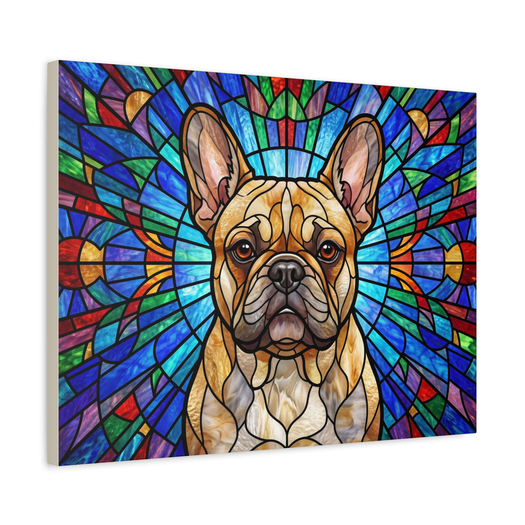 French Bulldog Canvas | Stained Glass Mosaic Wall Art