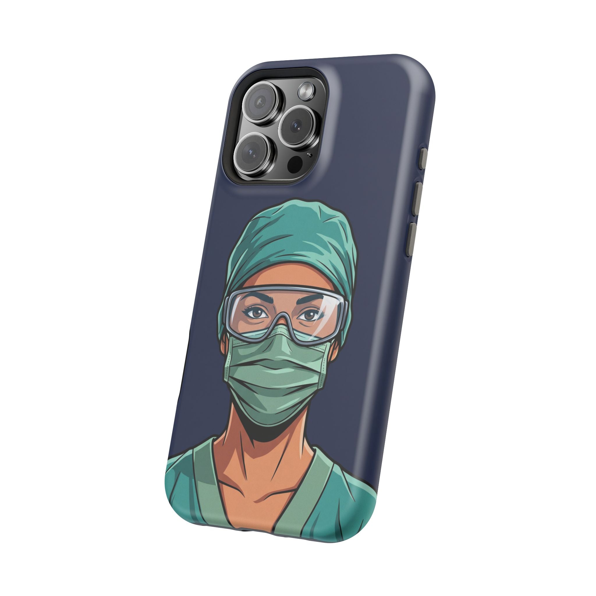 Bold Nurse Portrait Phone Case — Magnetic Wireless Charging Cover