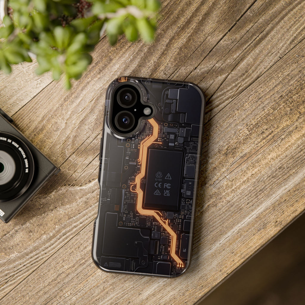Electrician Circuit Bolt Phone Case — Impact-Resistant Wireless Charging Cover