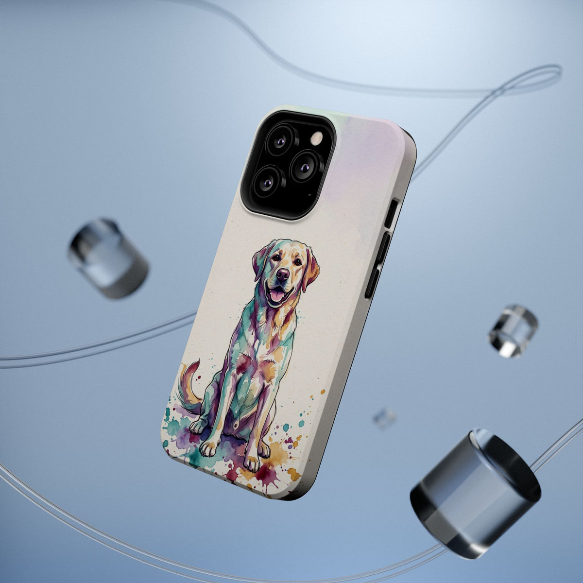 Watercolor Labrador Phone Case — Tough Magnetic Case with Wireless Charging