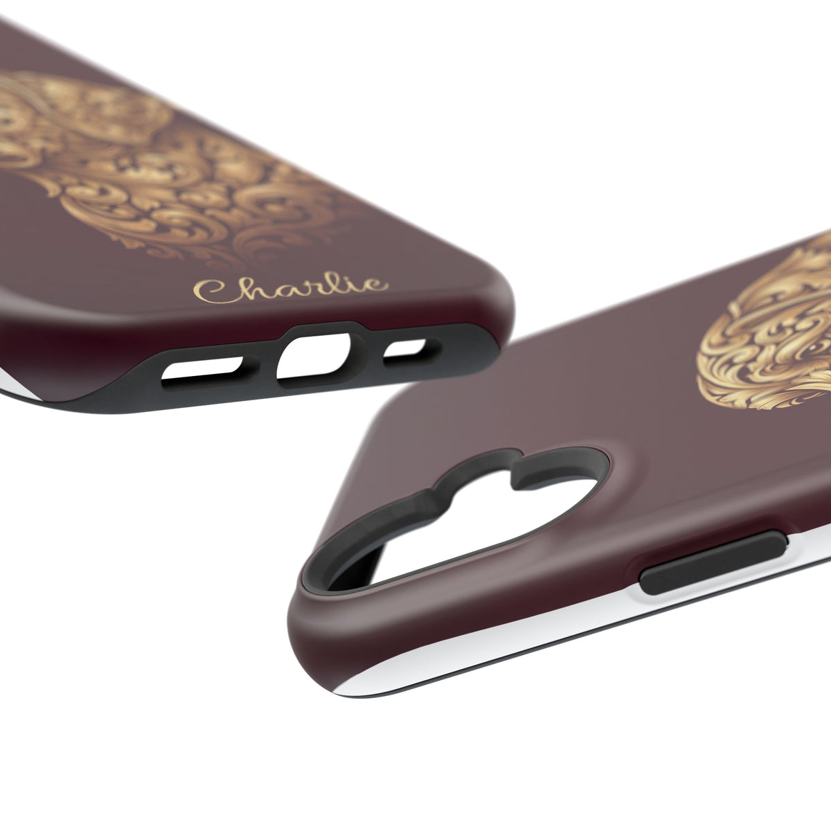 Personalized Gold Filigree Labrador Phone Case — Tough Magnetic Case with Wireless Charging