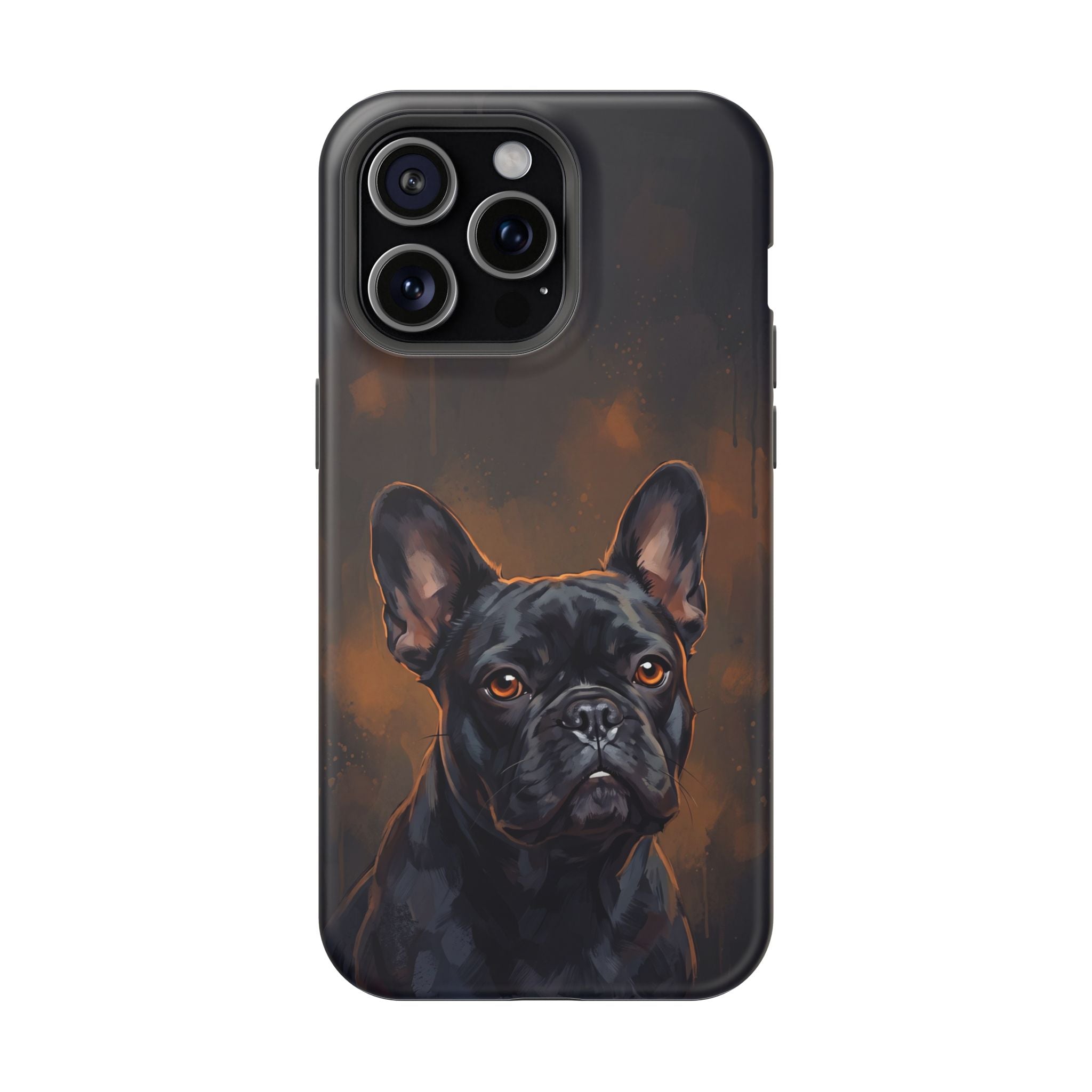 French Bulldog Portrait Phone Case — Impact-Resistant Wireless Charging Cover