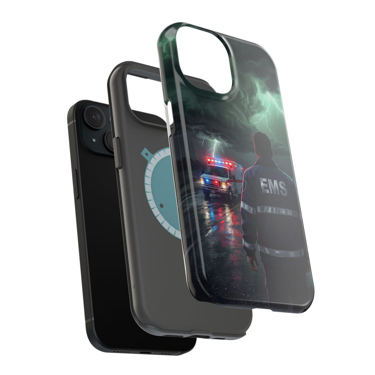 EMS Green Storm City Phone Case — Magnetic Wireless Charging Cover