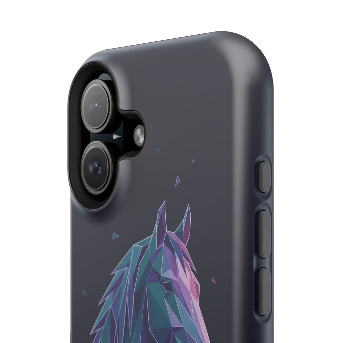 Personalized Geometric Horse Phone Case — Tough Magnetic Case with Wireless Charging