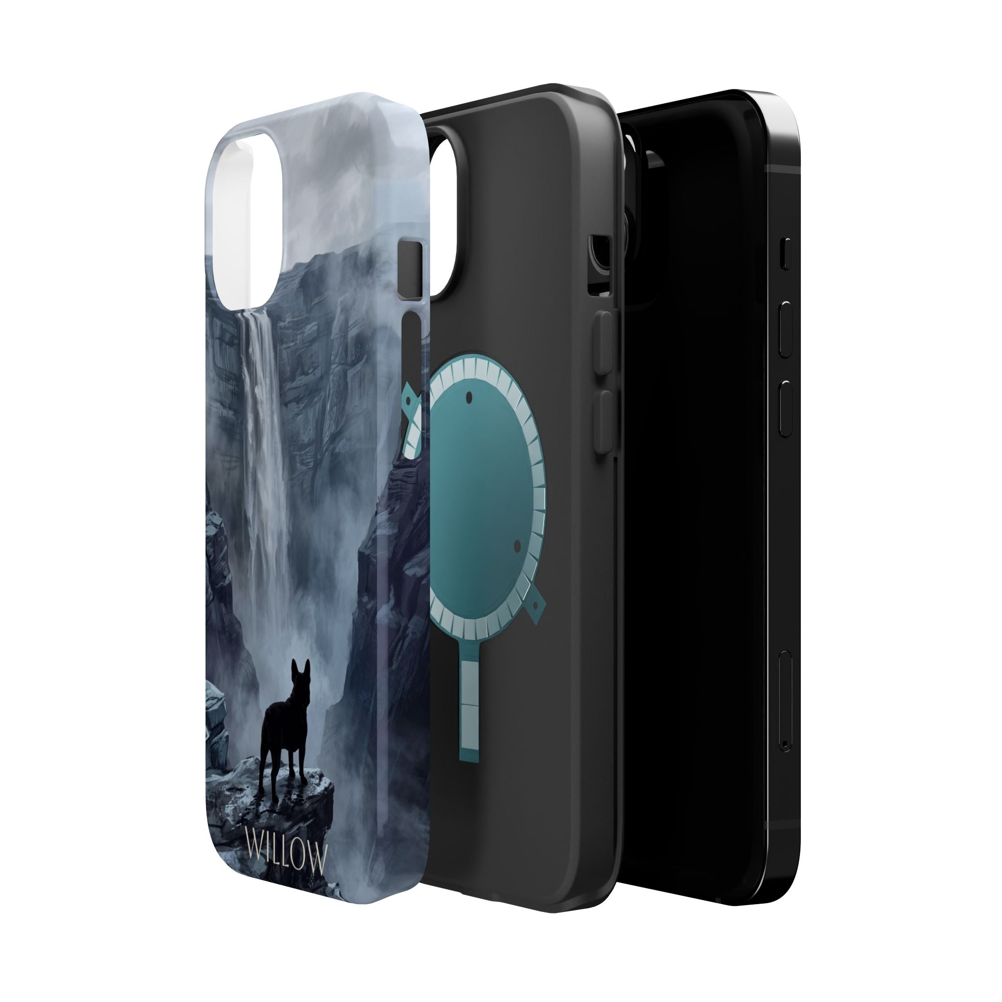 Personalized French Bulldog Misty Waterfall Phone Case — Wireless Charging Cover