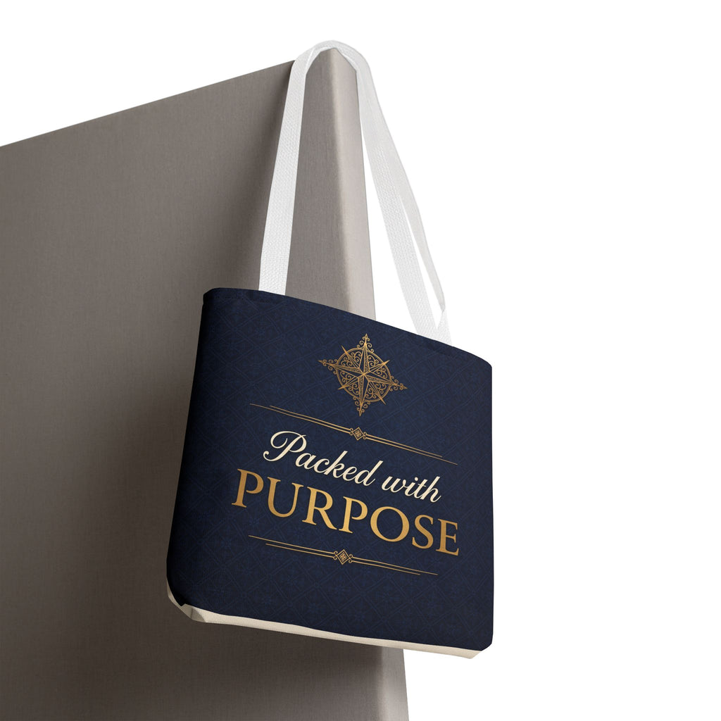 Packed with Purpose Tote | Inspirational Nurse Gift Tote Bag | Healthcare Worker Appreciation Gift | Premium Polyester Carry-All