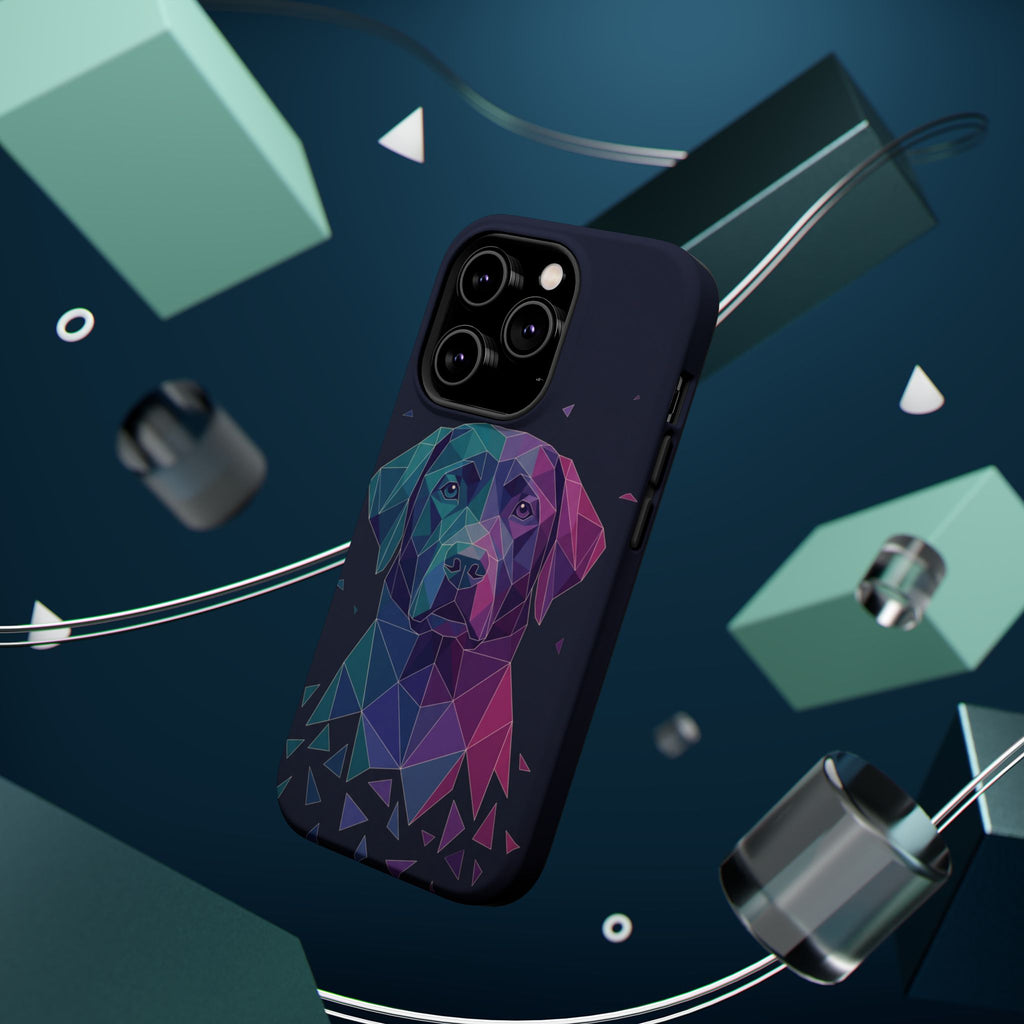 Geometric Labrador Phone Case — Tough Magnetic Case with Wireless Charging