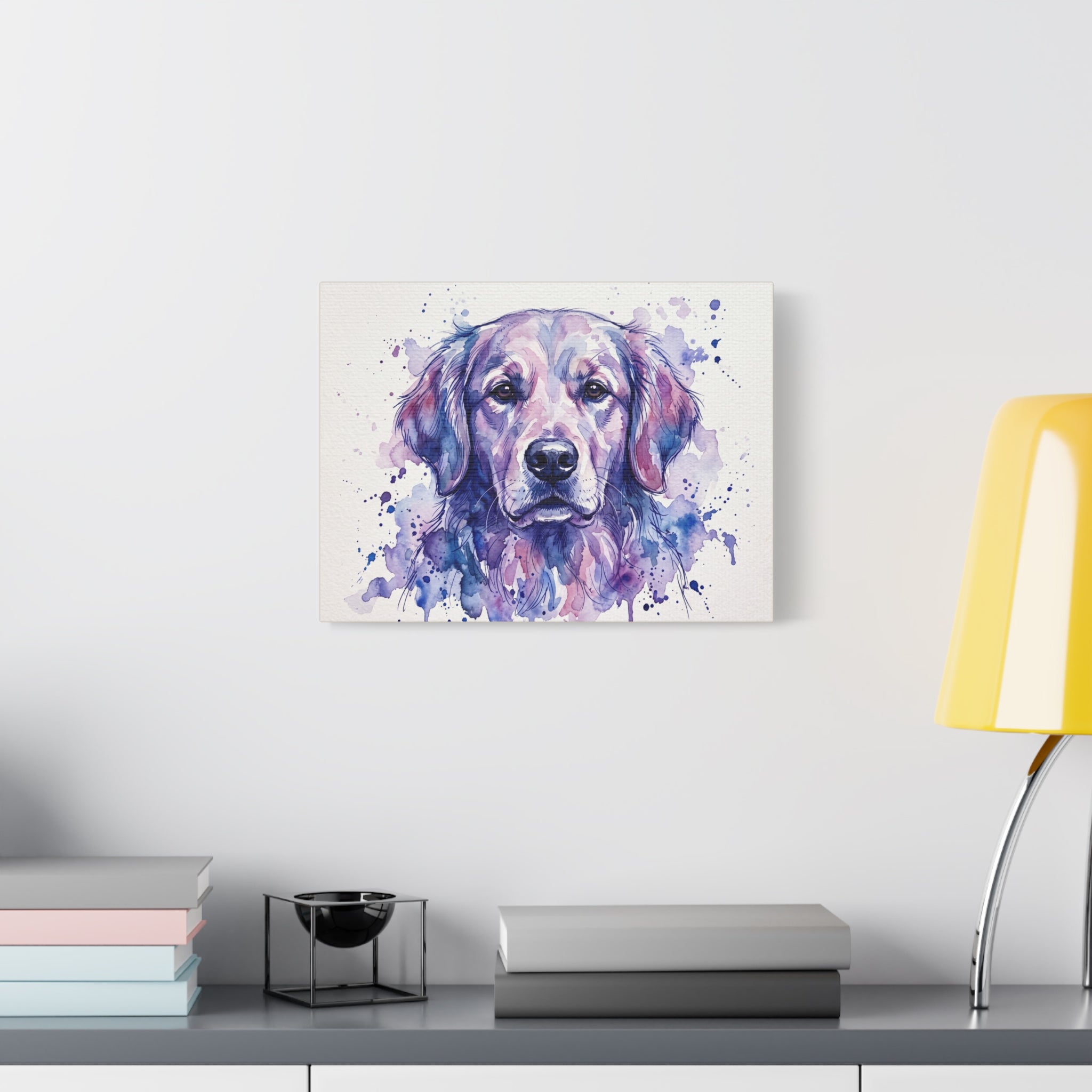 Watercolor Golden Retriever Canvas Print — Matte Stretched Wall Art