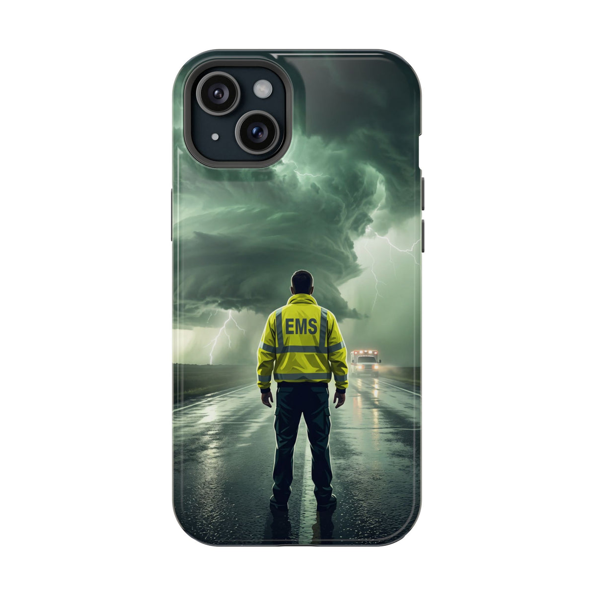 EMS Green Storm Phone Case — Magnetic Wireless Charging Cover