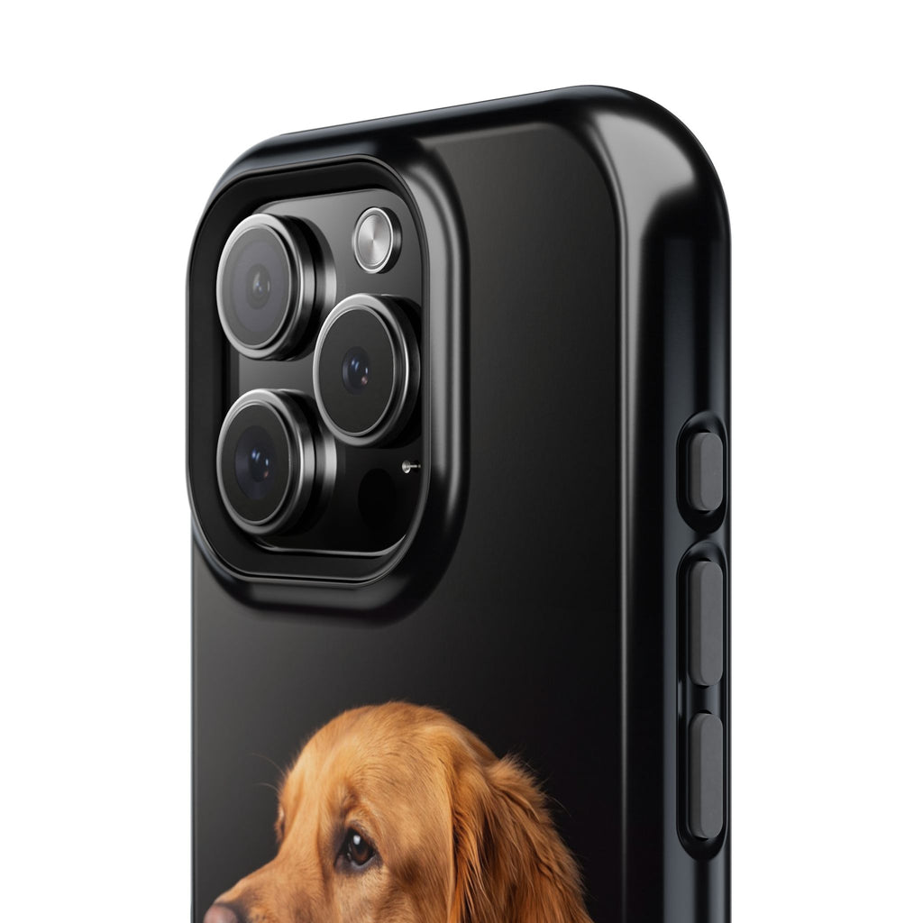 Golden Retriever Portrait Phone Case — Impact-Resistant Wireless Charging Cover