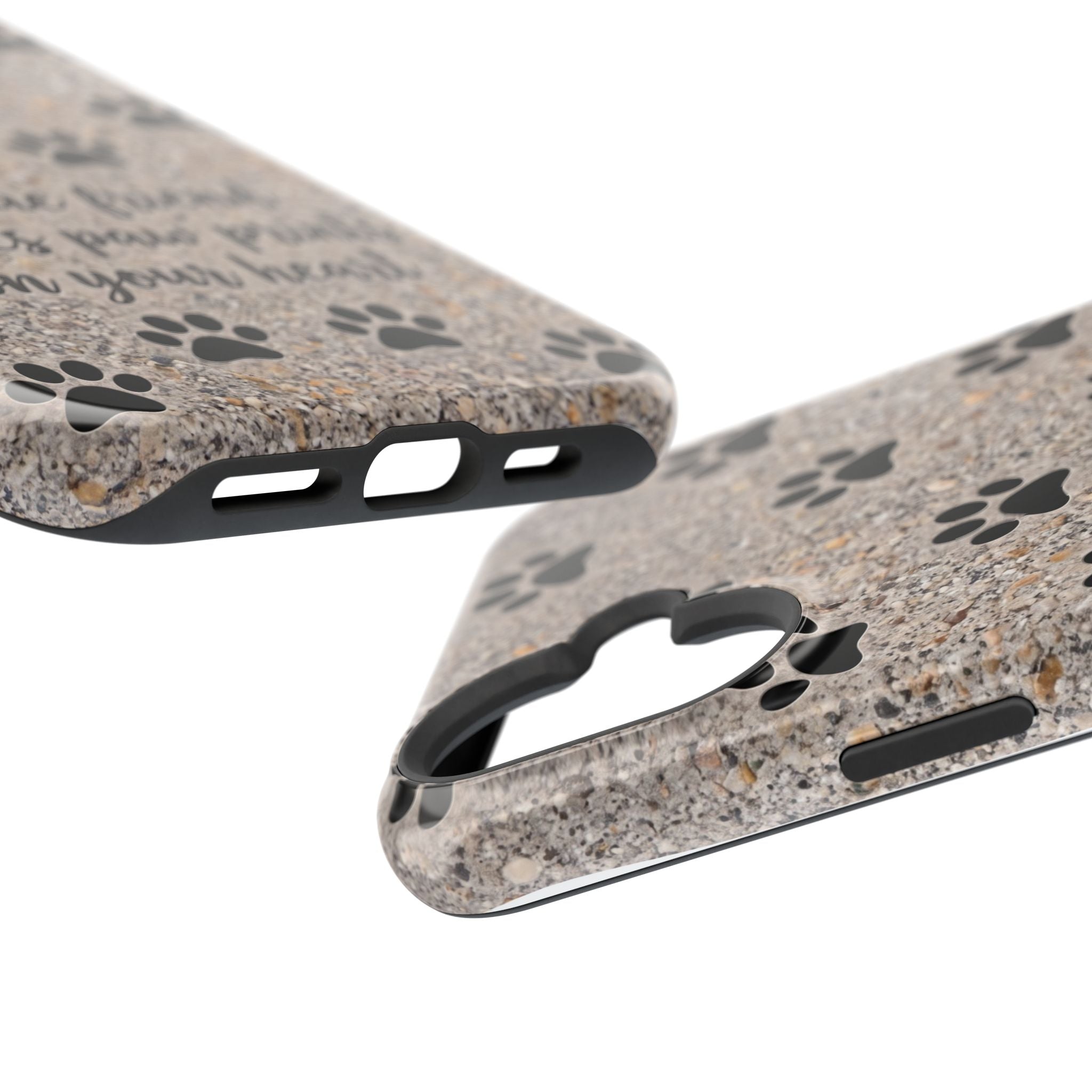 A True Friend Leaves Paw Prints Phone Case — Impact-Resistant Wireless Charging Cover