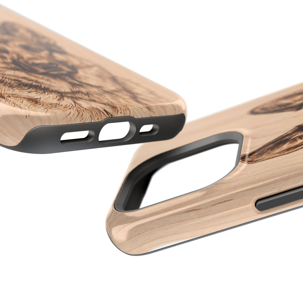 German Shepherd Phone Case | Pyrography Art — Tough Magnetic Case with Wireless Charging