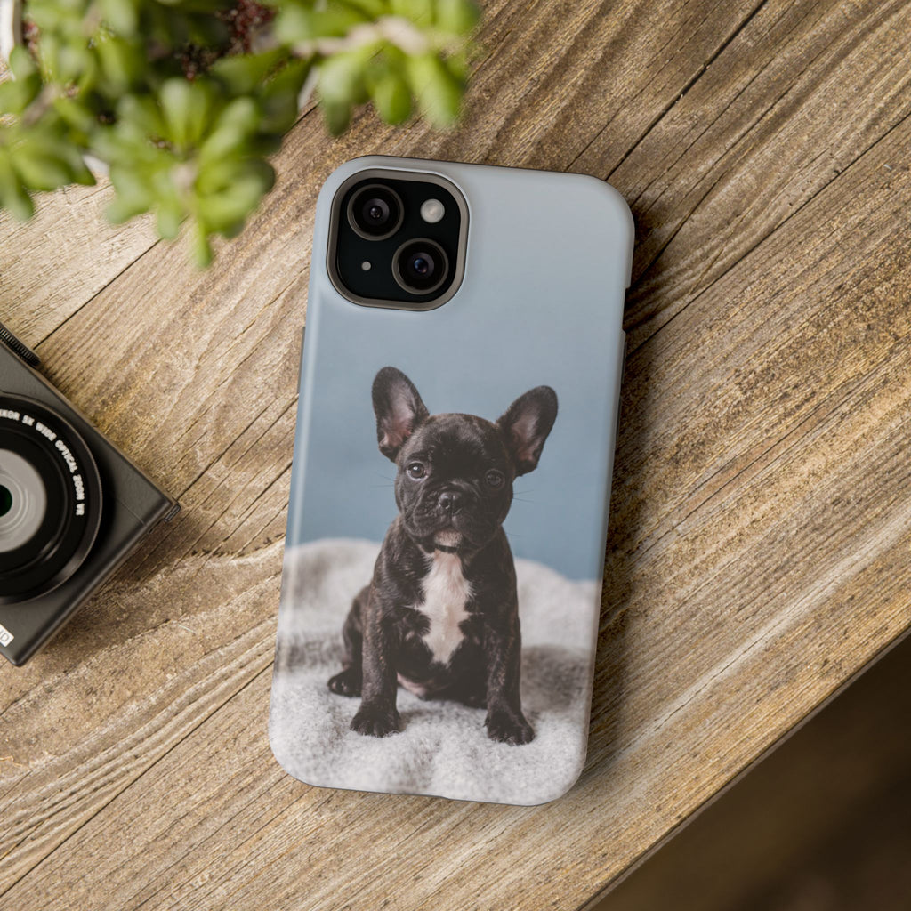 French Bulldog Puppy Phone Case — Impact-Resistant Wireless Charging Cover