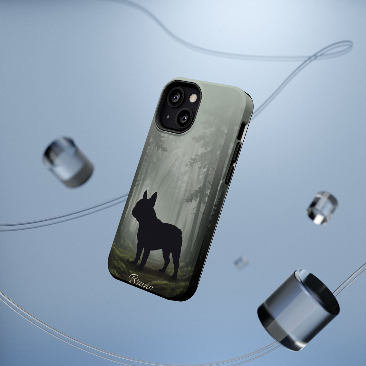 Personalized French Bulldog Misty Forest Phone Case — Wireless Charging Cover
