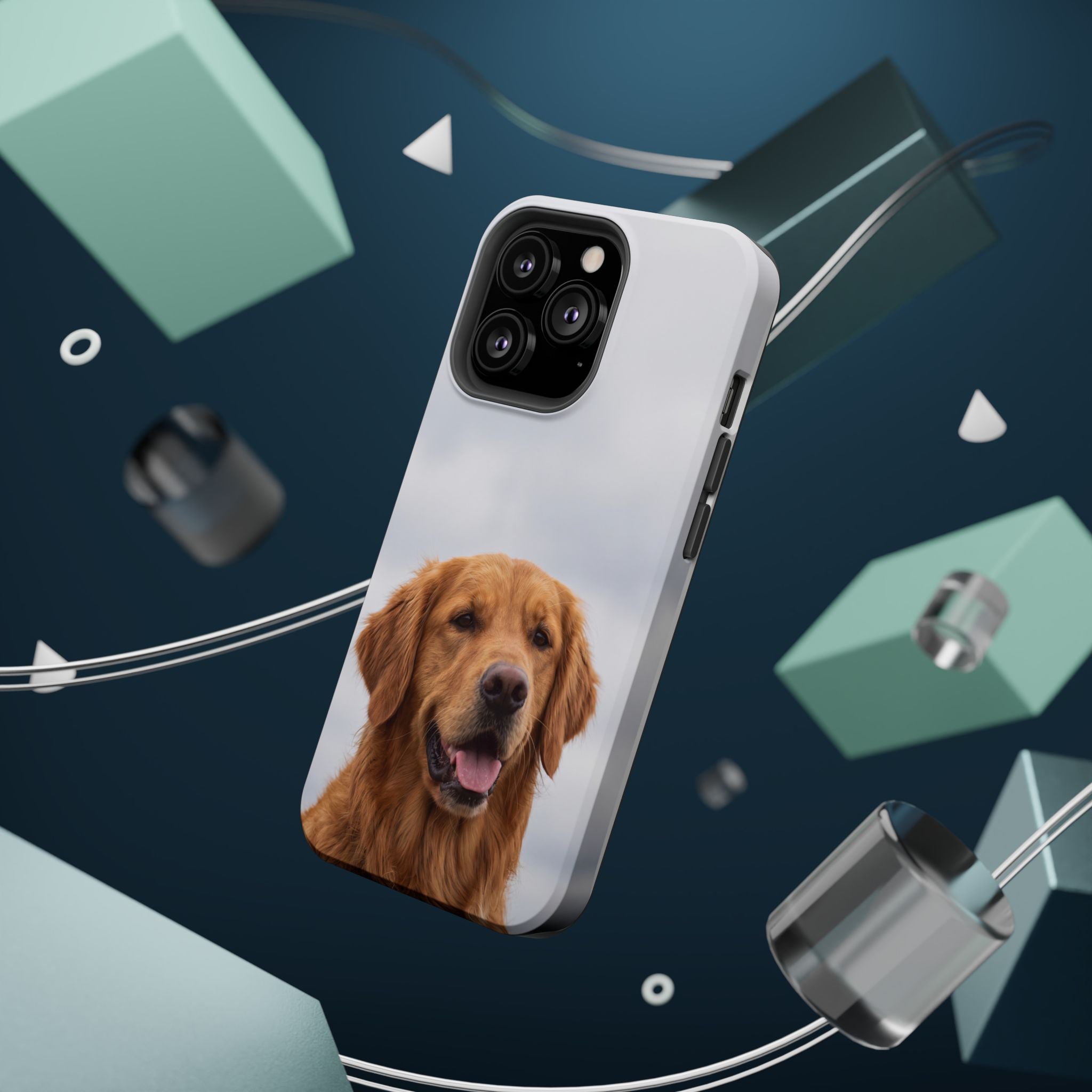 Golden Retriever Phone Case — Impact-Resistant Wireless Charging Cover
