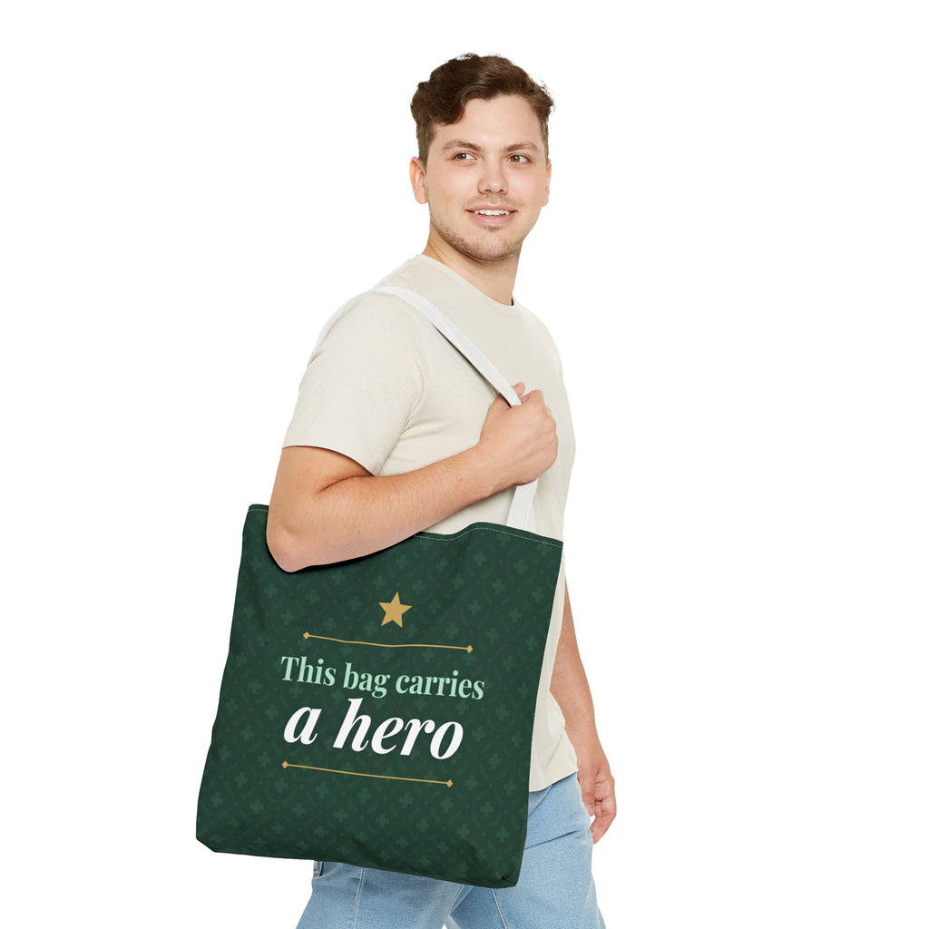 This Bag Carries a Hero Tote | Nurse Gift Tote Bag | Essential Worker Appreciation Gift | Premium Polyester Carry-All