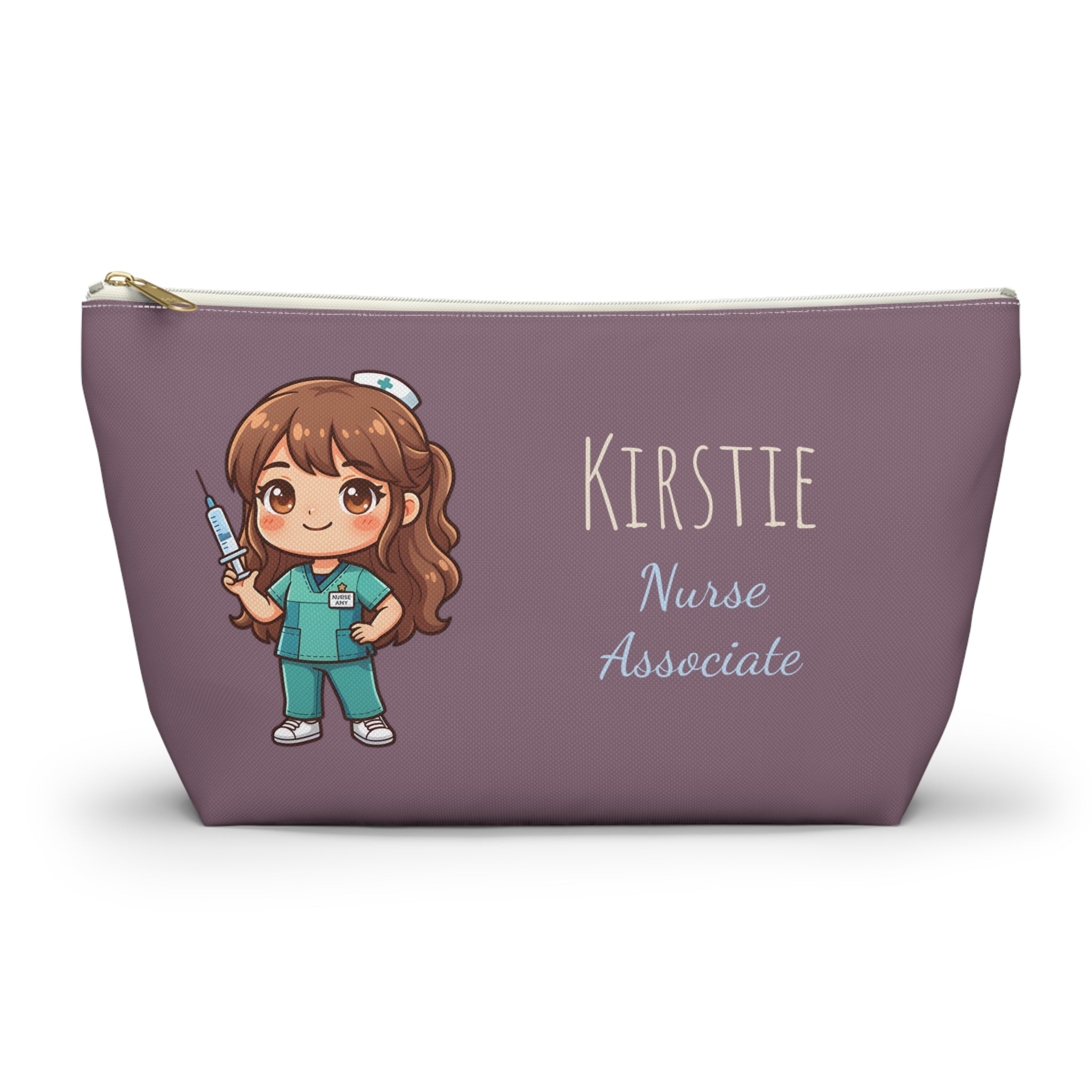 Personalized Nurse Gift Pouch – Custom Name Makeup Bag