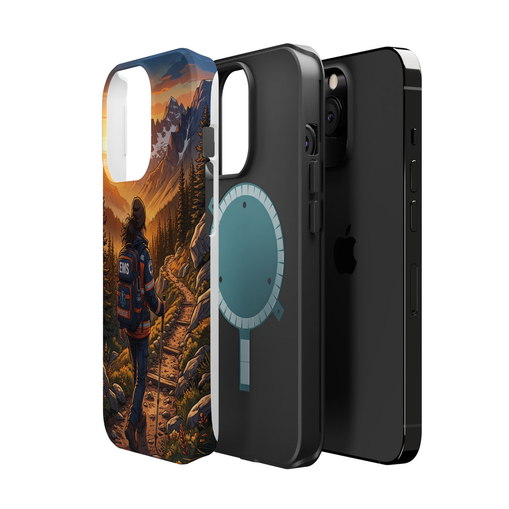 Paramedic/EMT Mountain Phone Case — Magnetic Wireless Charging Cover