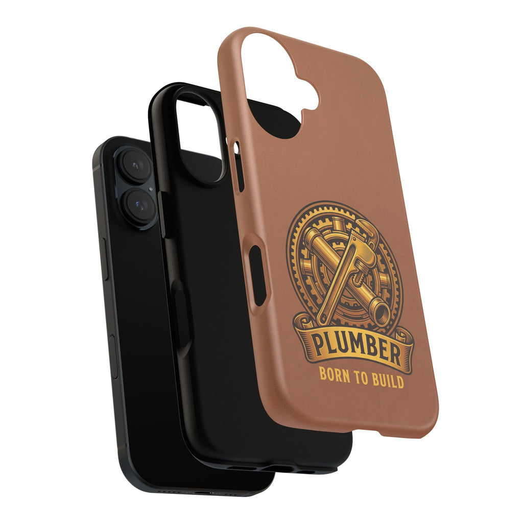 Plumber Born to Build Leather Phone Case - Samsung & iPhone Series