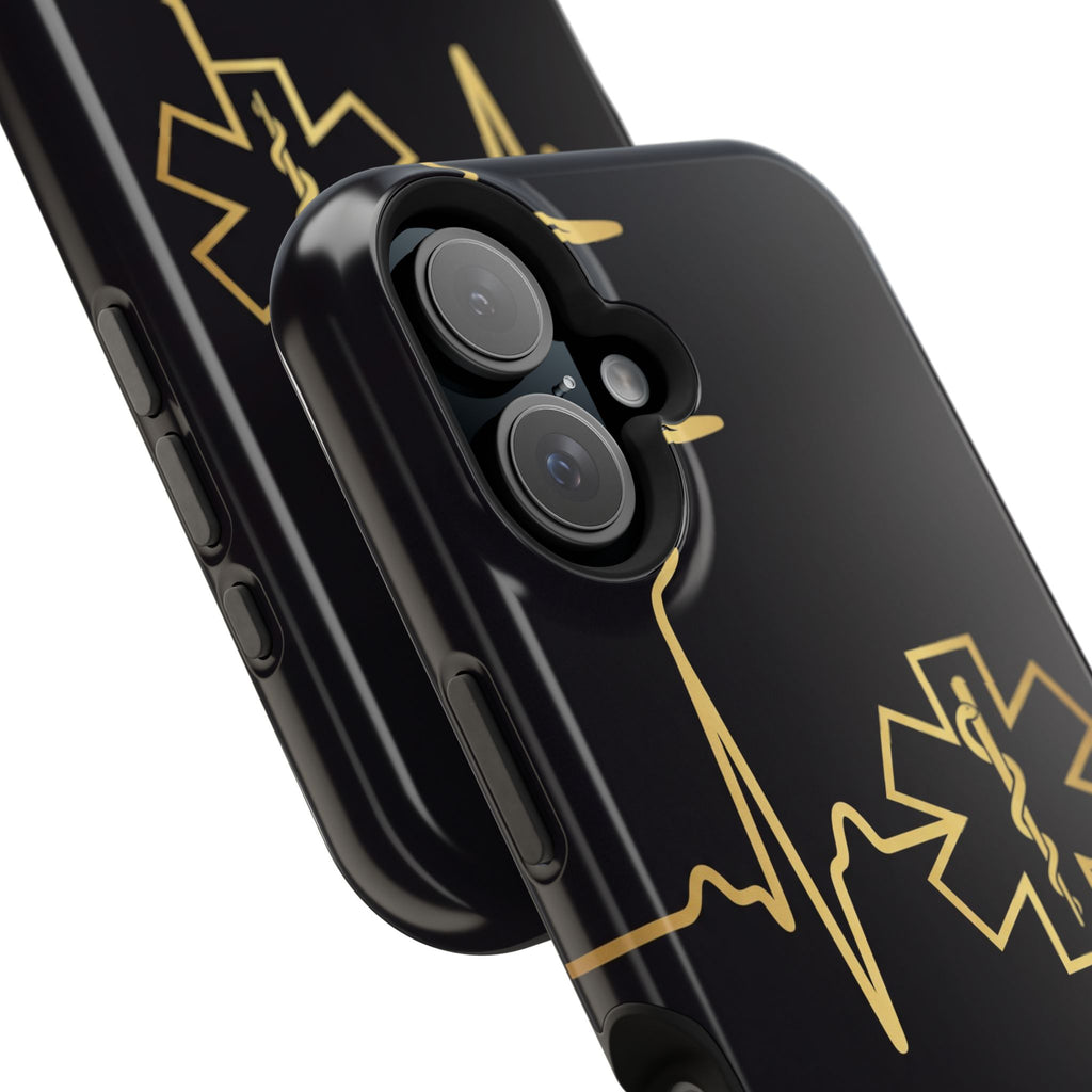 Paramedic/EMT Heartbeat Line Phone Case — Magnetic Wireless Charging Cover