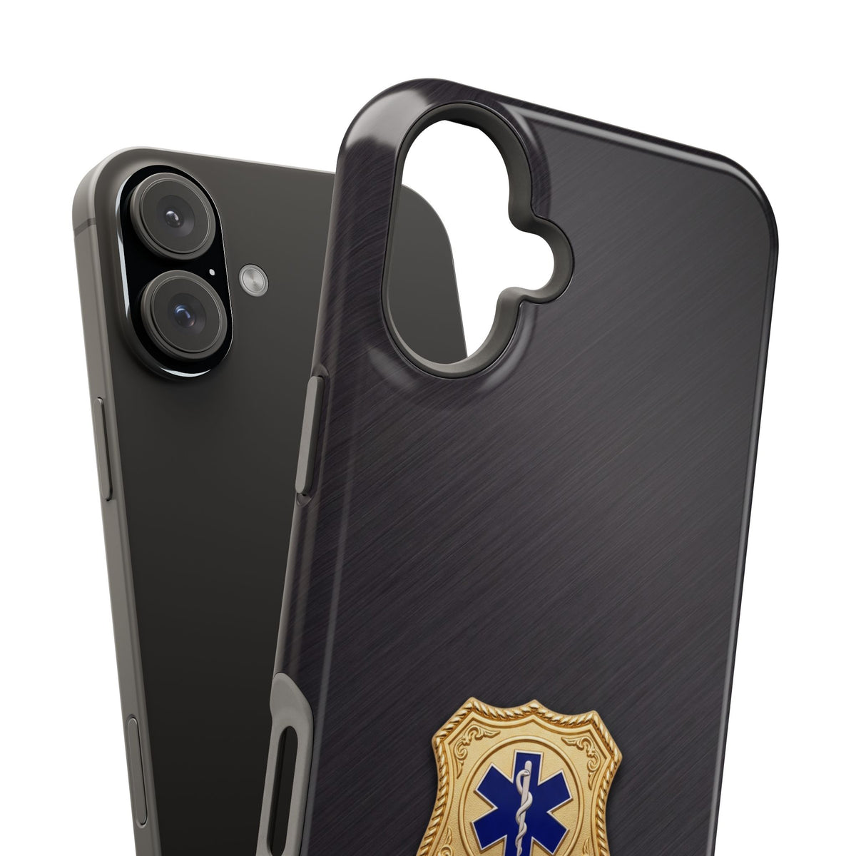 Gold Paramedic Badge Phone Case — Magnetic Wireless Charging Cover